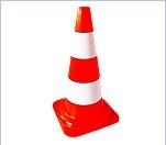 Pylone Kunststoff rot 10er Set