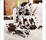 Microfaser Kuscheldecke Kuhfell im Geschenkkarton