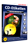 75 CD-Etiketten im XXL-Format mit hochglänzender Fotobeschichtung