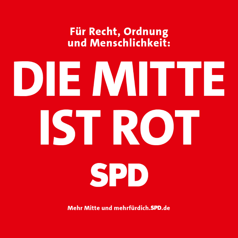 Die Mitte ist rot.