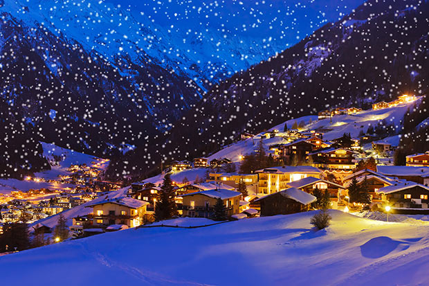 Skivakantie tijdens Kerst