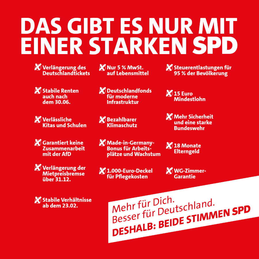 Das gibt es nur mit einer starken SPD