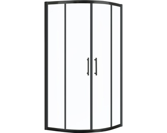 Čtvrtkruhov&yacute; sprchov&yacute; kout form&style Moorea black 90 cm čir&eacute; sklo matn&eacute; čern&eacute;
