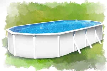 Baz&eacute;n s ocelovou stěnou Planet Pool CLASSIC samotn&yacute; baz&eacute;n 535 x 300 x 120 cm vč. skimmeru modro-b&iacute;l&yacute;