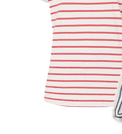 T-Shirt avec des rayures marines 