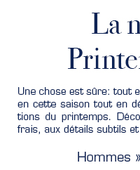 Nouvelle collection pour hommes  >